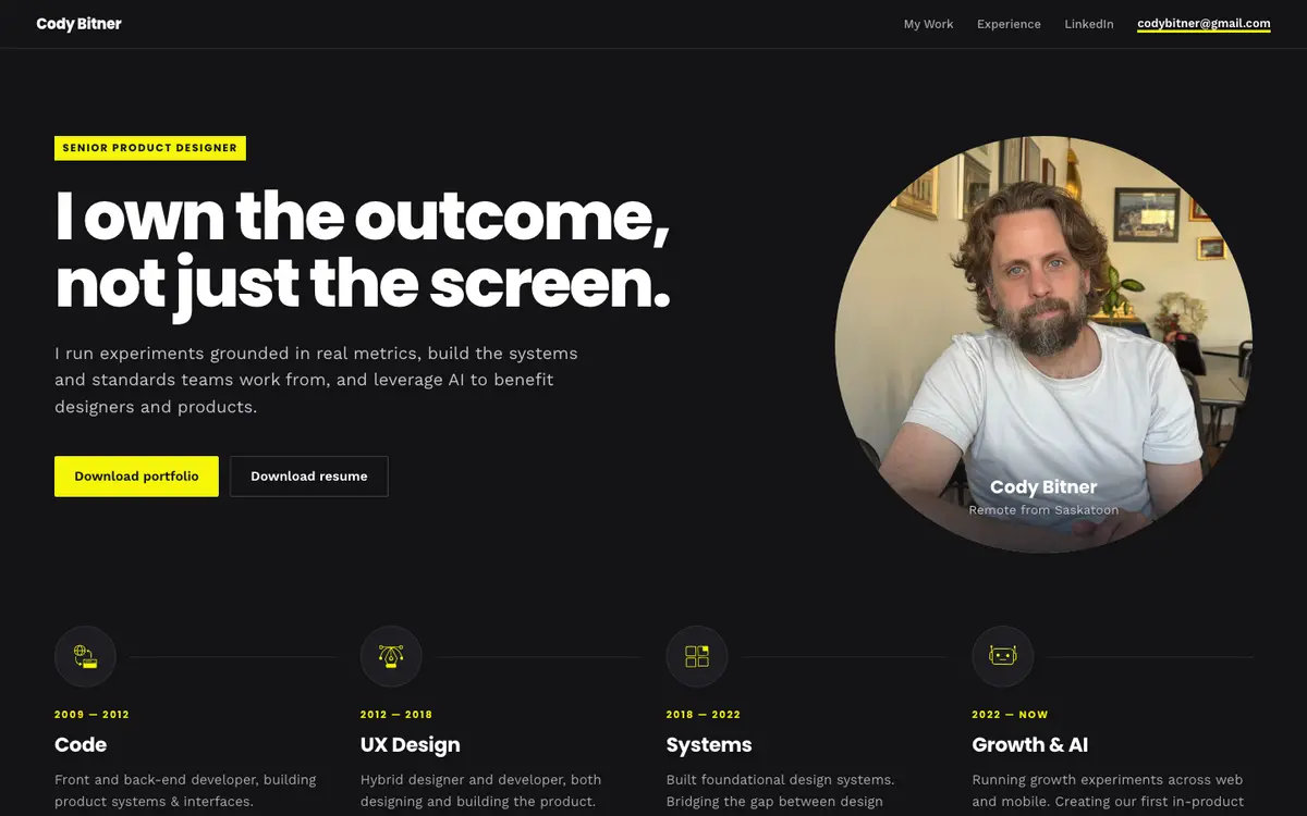 Portfolio site of Cody Bitner