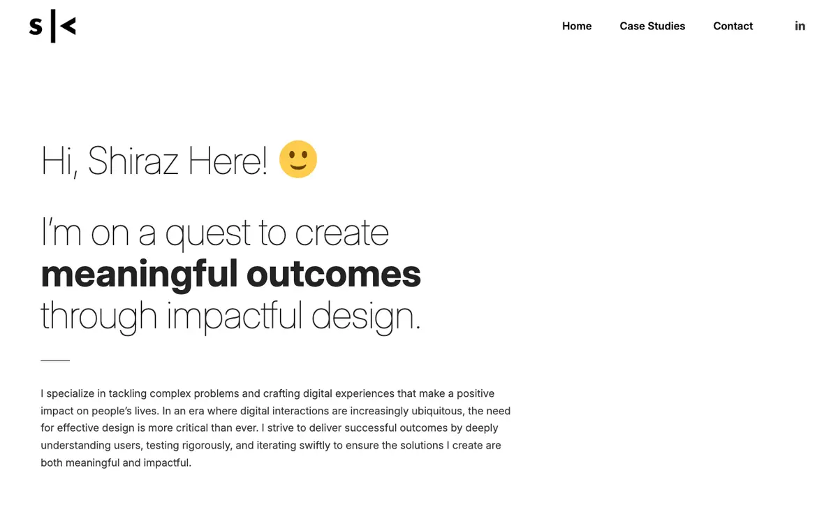 Portfolio site of Shiraz Khan